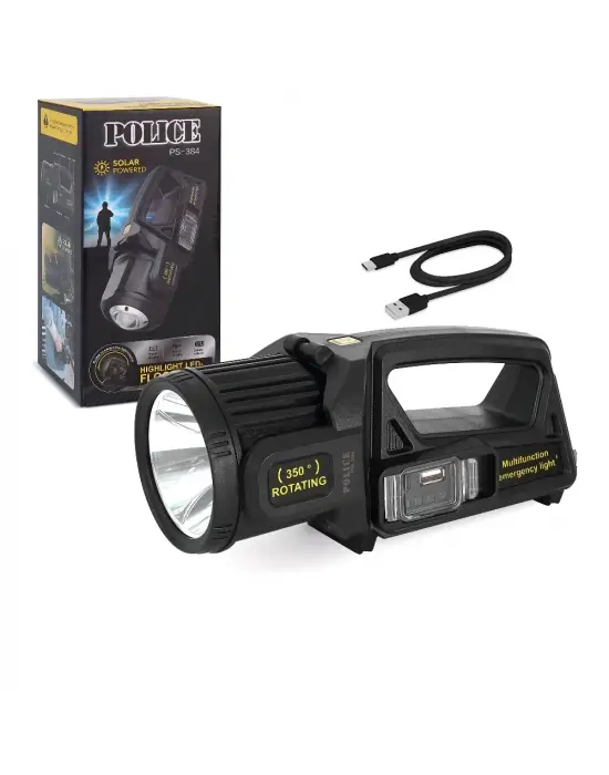Police Ps-384 Şarjlı Güneş Enerjili Spot Fener