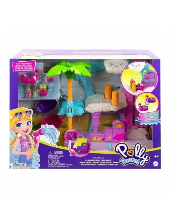 Polly Pocket Flamingo Araba Su Eğlencesi Seti HHJ05-HJL60