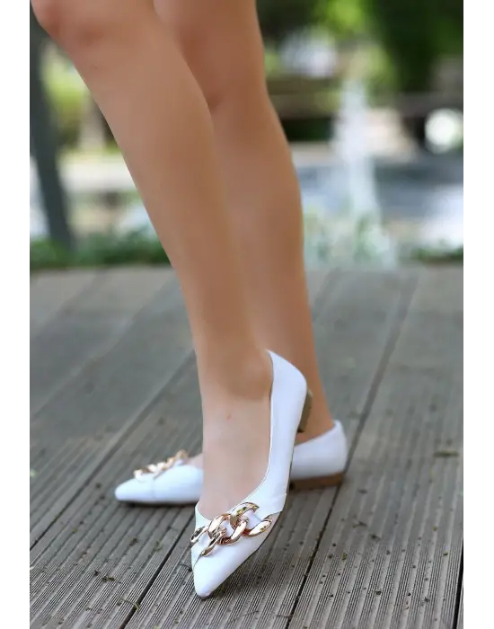 Zarif Cilt Zincirli Babet Ayakkabı