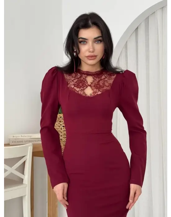 Port Dantel Detay Elbise