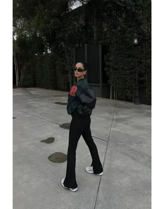 Pötikare Desen Nakışlı Kolej Ceket - Haki