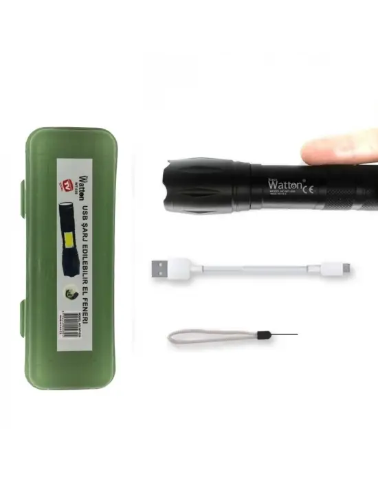 Powerbank Özellikli Uzun Menzilli El Feneri  Wt-039