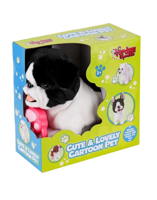 Omarı Tasmalı Yürüyen Peluş Fransız Köpeği