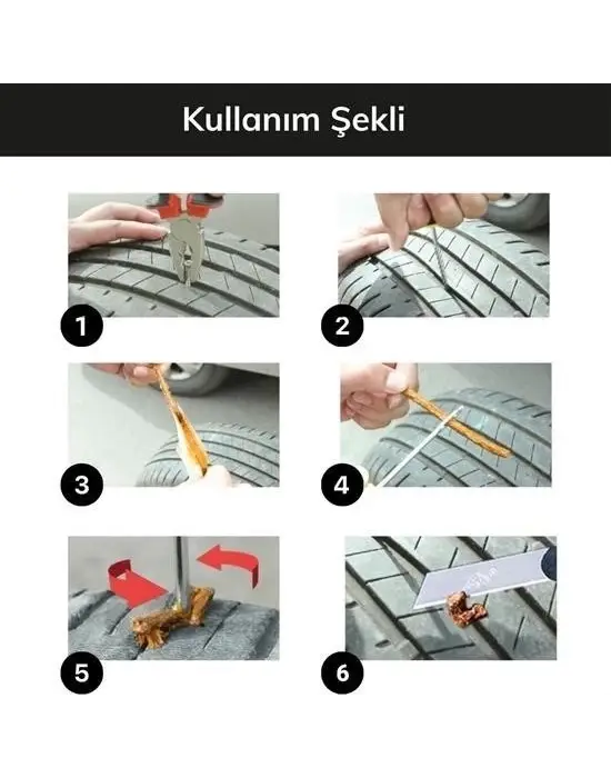 Omarı Lastik Tamir Seti - Pratik Araç Bakım Kiti