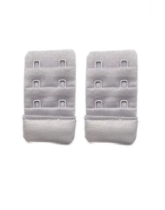 Omarı Pratik 3 Sıra Sütyen Uzatma Kopçası Gri