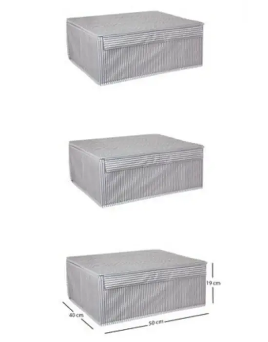 Omarı Çok Amaçlı Kutu Organizer Cırt Cırtlı Hurç 19x40x50cm (10 Adet)