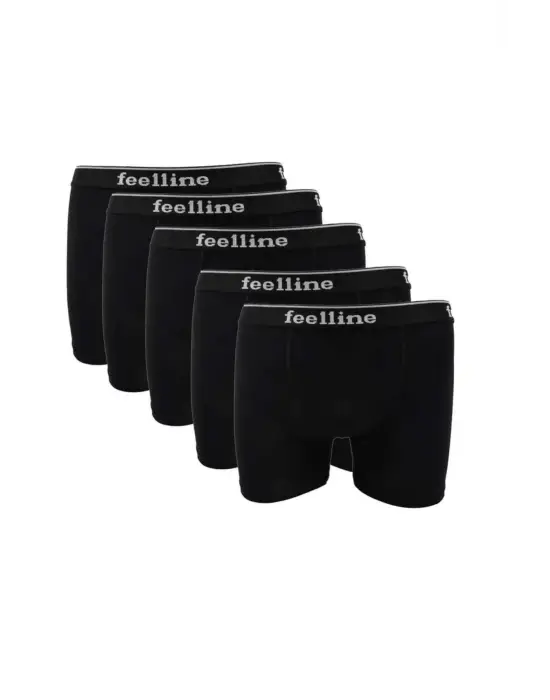 Premium Siyah Pamuklu Erkek Boxer