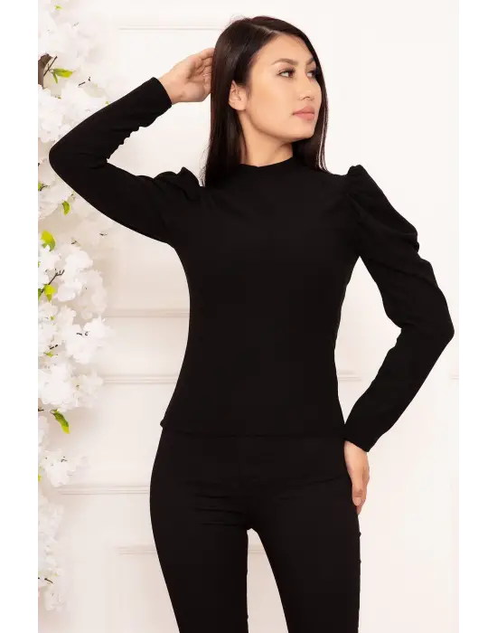 Prenses kol bluz siyah w3125