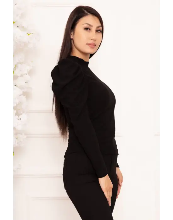 Prenses kol bluz siyah w3125