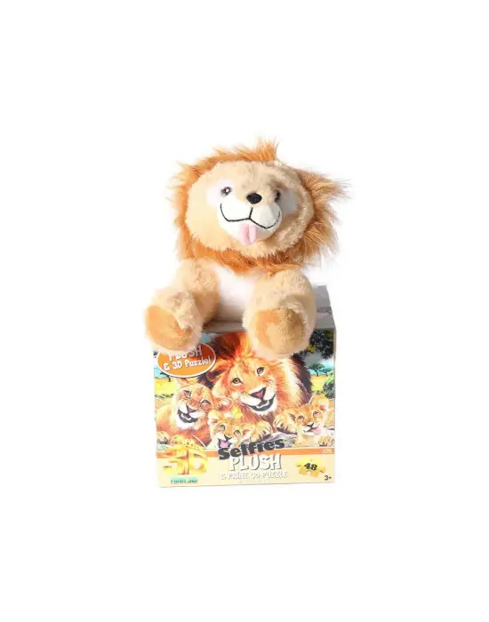 PRM 15803 Prime 3D Aslan Peluş Selfie 48 Parça Puzzle -Necotoys