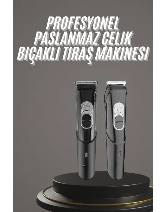 Pro Şarjlı Saç Sakal Tıraş Makinesi Ense Kesme Makinesi Lazer Öncesi Kısaltma