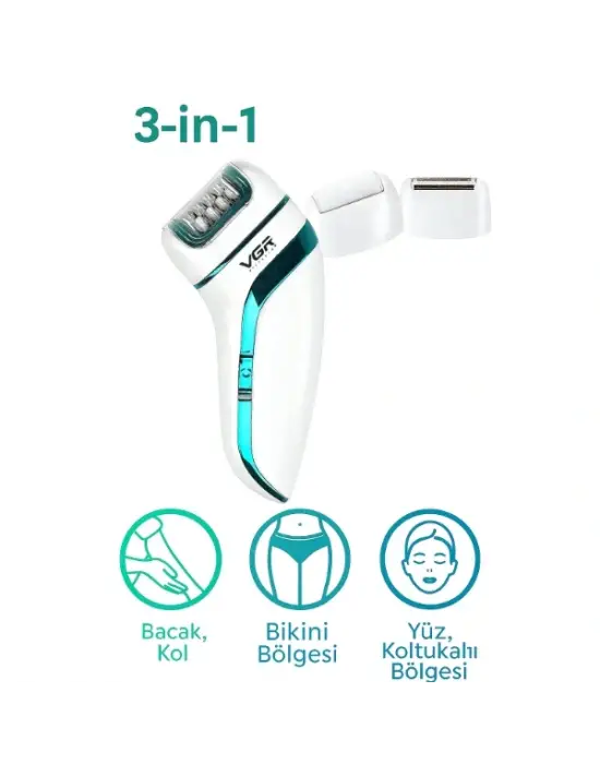 Profesyonel 3 Başlıklı Epilasyon Aleti
