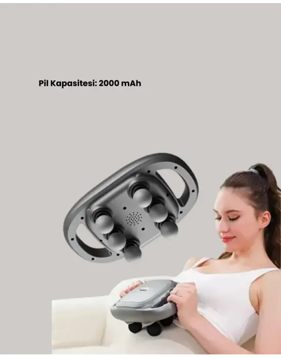 Profesyonel 6 Başlıklı Şarjlı Masaj Tabancası 2000 Mah Güçlü Performans