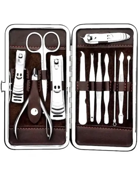 Profesyonel Çelik Manikür Pedikür Seti 12 Parça