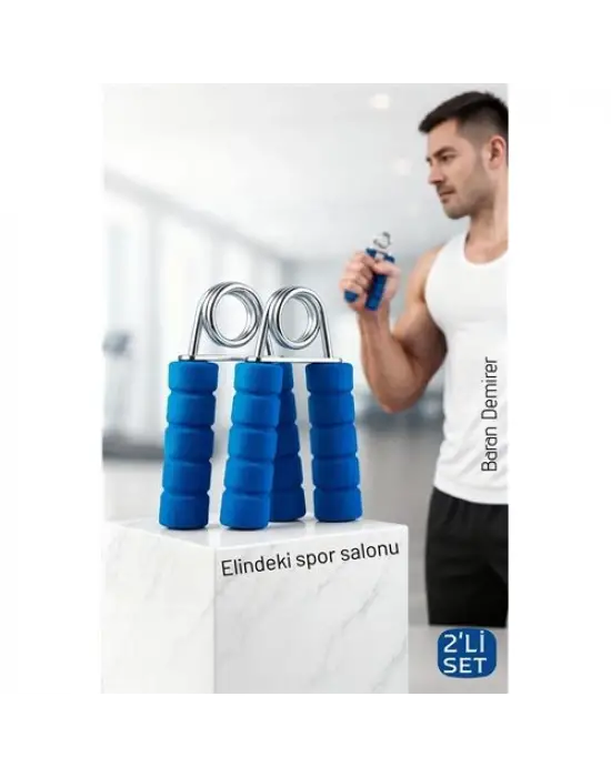 Profesyonel Çelik Yaylı El ve Bilek Egzersiz Aleti - 2li El Yayı Kondisyon Seti