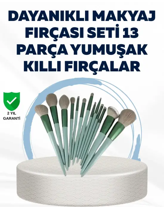 Profesyonel Kullanıma Uygun 13 Parça Makyaj Fırçası Takımı Fiber Kıllı