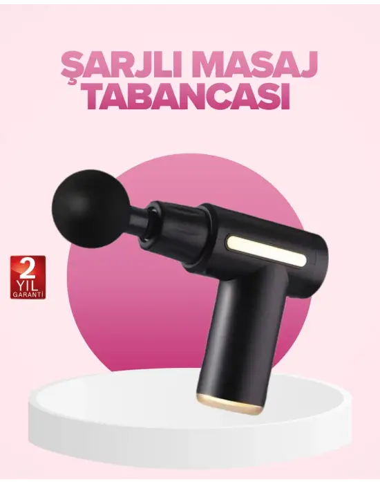 Profesyonel Masaj Tabancası 6 Kademeli Derin Kas Terapisi 4 Başlıklı Şarjlı Sessiz Motor