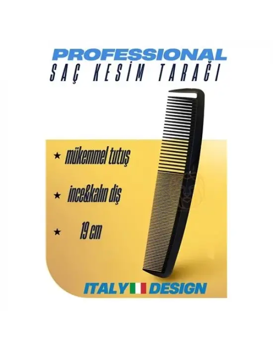 Profesyonel Saç Kesim Tarağı Geniş Diş Ve İnce Diş Tarak Saç Şekillendirme Düzeltme Tarağı