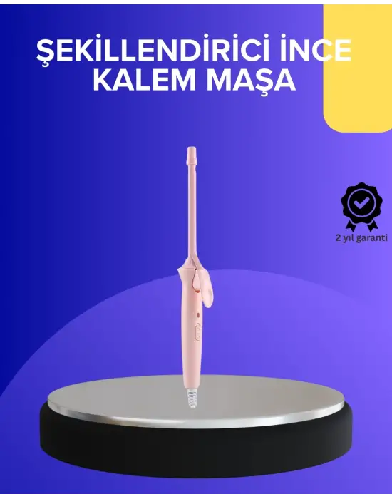 Profesyonel Saç Maşası 9mm Seramik Kaplama İnce Bukle Maşası