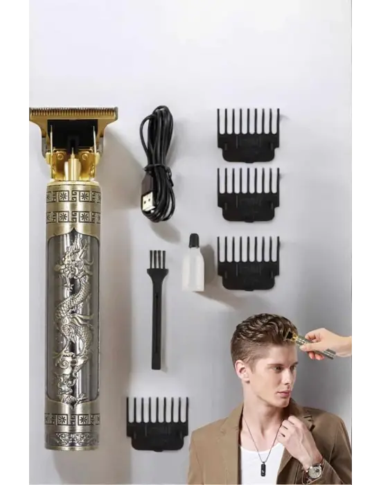 Profesyonel Şarjlı Saç Ve Sakal Şekillendirici Çizik Tıraş Makinesi