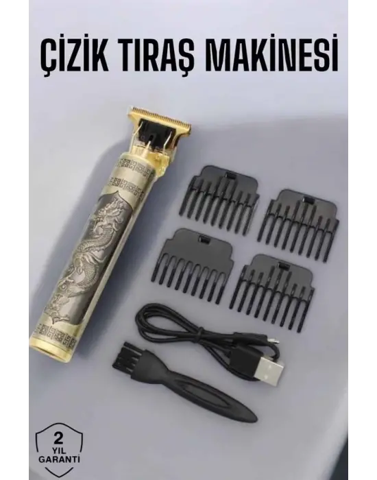 Profesyonel Şarjlı Saç Ve Sakal Şekillendirici Çizik Tıraş Makinesi