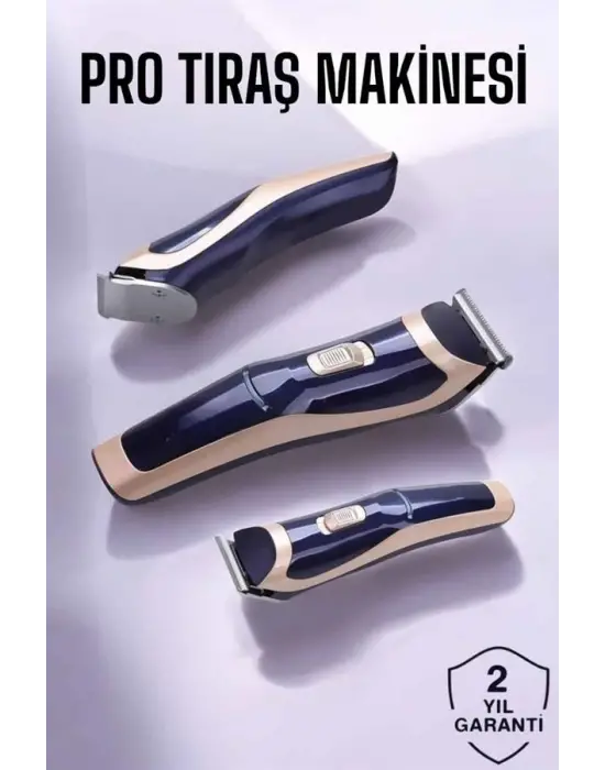 Profesyonel Şarjlı Saç Ve Sakal Traş Makinesi Kolay Kullanım