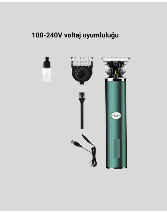 Profesyonel Şarjlı Tıraş Makinesi – 180 Dakika Kullanım, 2.5 Saat Hızlı Şarj, Evrensel Usb Şarj Girişli