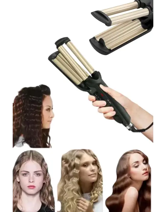 Profesyonel Seramik Kaplama Saç Şekillendirici Wag Maşa Isı Ayarlı