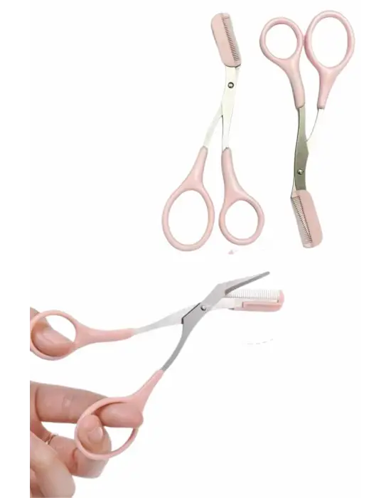 Profesyonel Taraklı Kaş Usturası Ve Kaş Makası Bıyık Alma Kaş Usturası