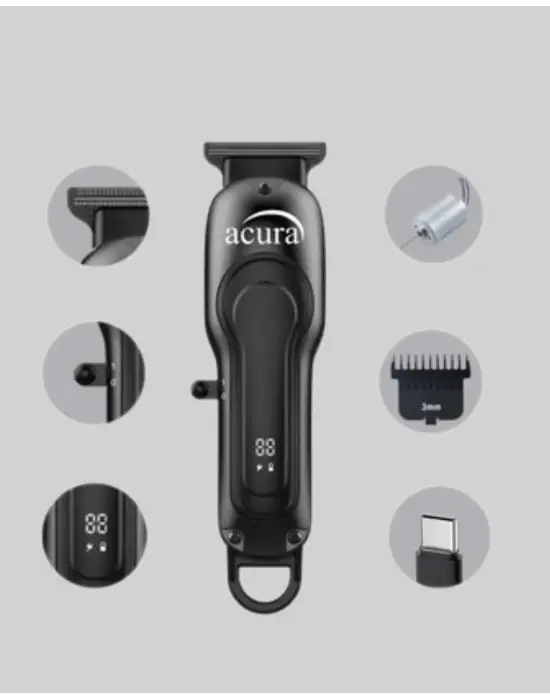 Profesyonel Tıraş Makinesi Lcd Ekranlı Turbo Mod Ve Güçlü Motor