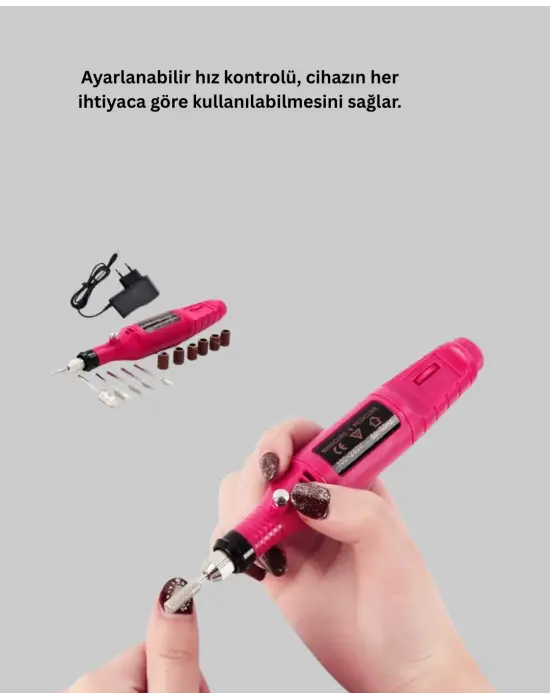 Profesyonel Tırnak Matkap Makinesi – Usb Şarjlı, Ayarlanabilir Hız, Düşük Titreşimli Ve Sessiz Çalışma