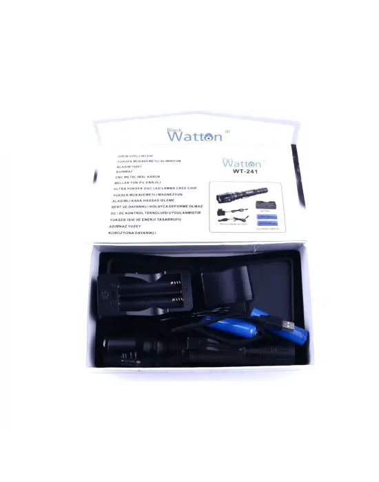 Profesyonel Tx6 Şarjlı Zoomlu El Feneri  Wt-241