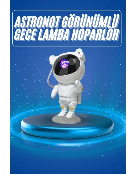 Projeksiyon Astronot Lamba Speaker Sevimli Astronot Bluetooth Hoparlör