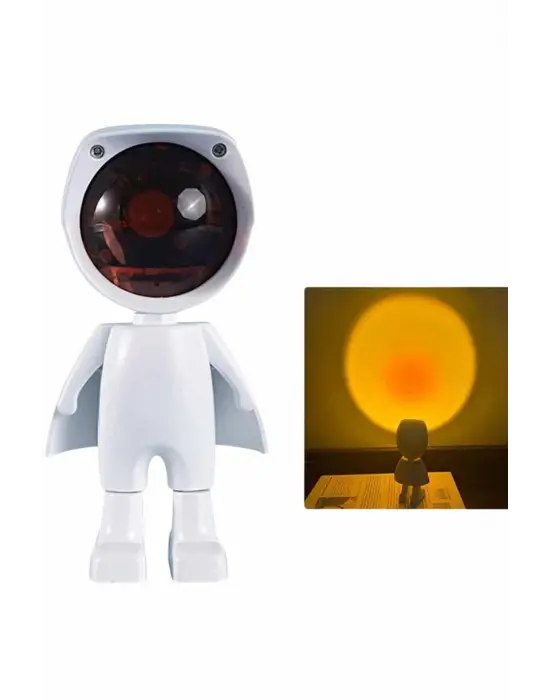 Projeksiyon Güneş Lambası Astronot Gün Batımı Projektör Led Işıklı