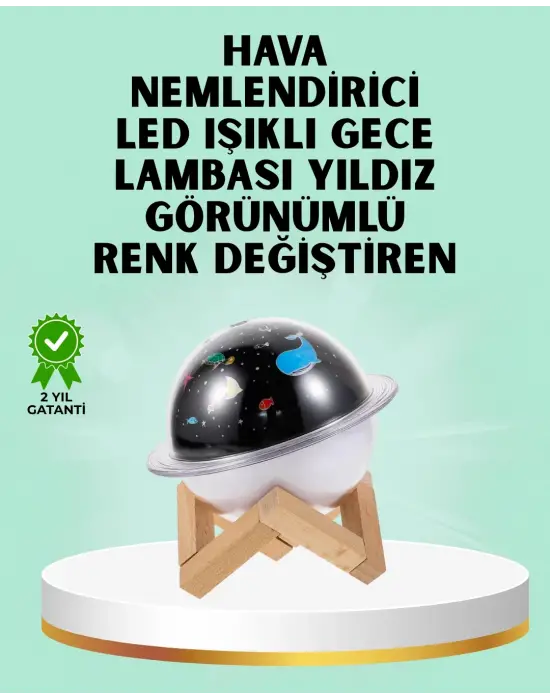 Projektör Işığı Bulunan Usb Bağlantılı Mini Aromaterapi Destekli Hava Nemlendirici