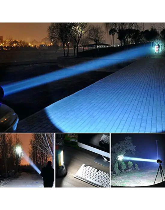 Projektor Modeli Zoomlu Şarjlı El Feneri  Wt-129