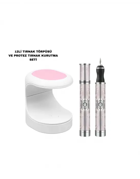 Protez Tırnak Kurutma Törpü Seti