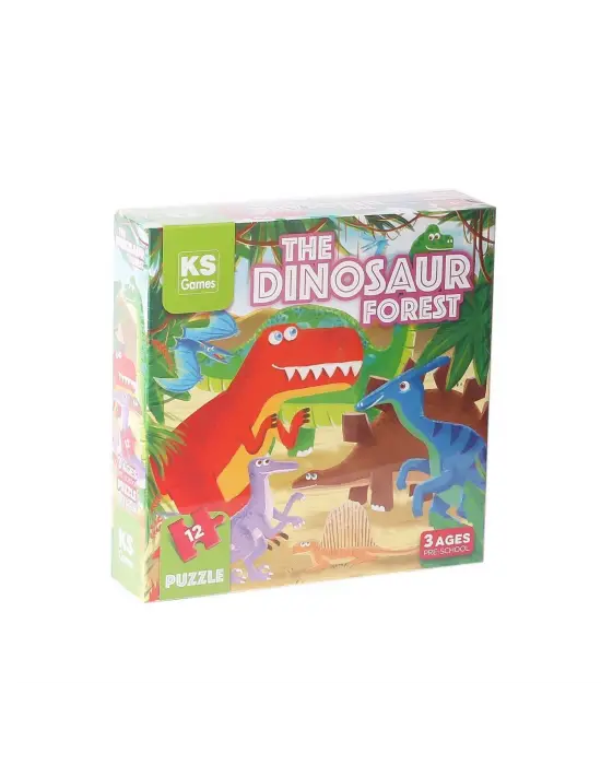 Omarı 12 Parça Dinozor Ormanı Okul Öncesi Puzzle