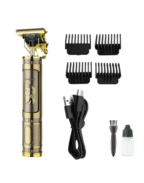 Ps-033 Çelik Kasa Profesyonel T-bıçak Saç Sakal Ense Ve Çizim Tıraş Makinesi