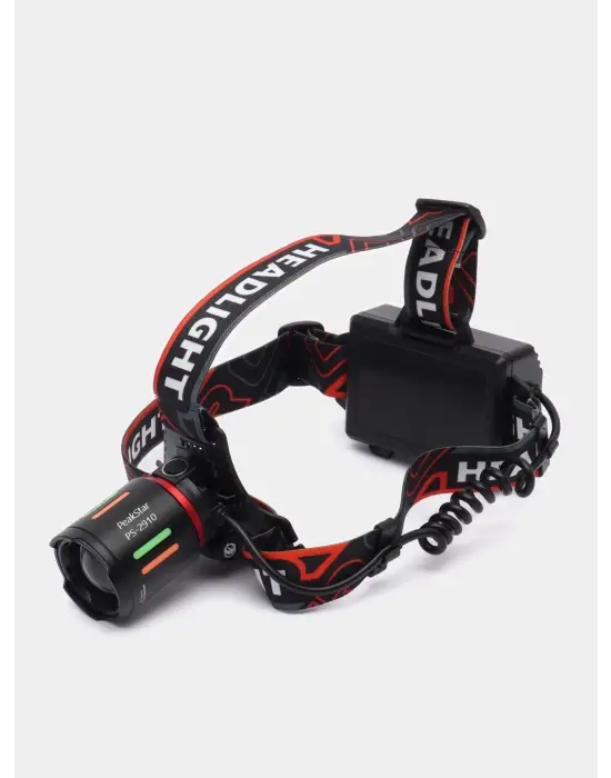 Ps-2910 Şarjlı Profesyonel Zoomlu Kamp Avcı Balıkçı Kafa Lambası Feneri