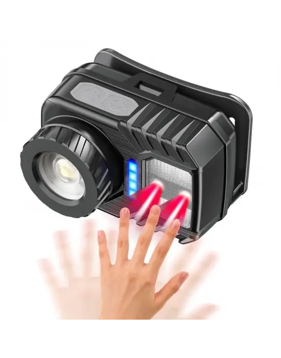 Ps-571 Sensör Xpg Cob Led Usb Şarj Edilebilir Lityum Pilli Zoomlu Kafa Lambası