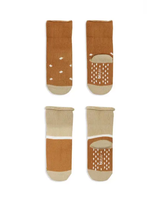 Omarı Kaymaz Havlu Jel Taban Çorap 2li Set