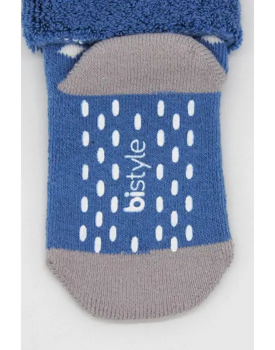 Omarı Kaymaz Tabanlı Puan Desenli Soket Çorap Seti