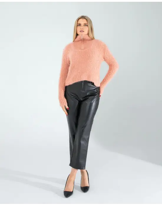 Çarpıcı Fermuarlı Triko