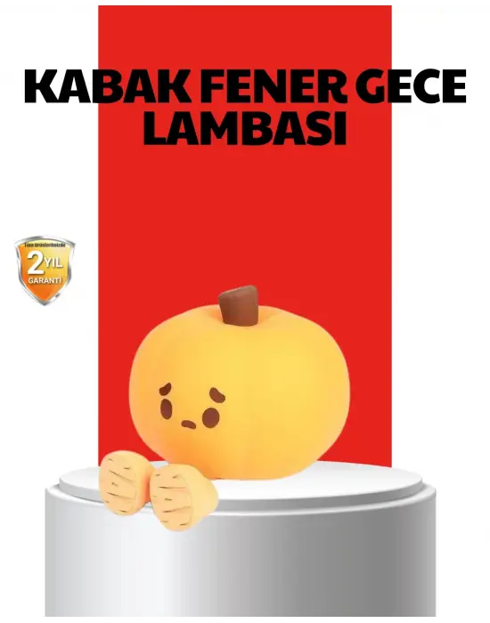 Pumpkin Led Night Light Dokunmatik Şarjlı Silikon Gece Lambası