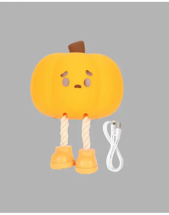 Pumpkin Led Night Light Dokunmatik Şarjlı Silikon Gece Lambası