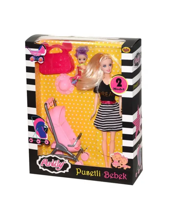 Omarı Bebekler İçin Eğlenceli Pusetli Oyuncak Seti