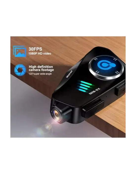 Q28 2x 2 Eşleşmeli Motosiklet Kask Bluetooth Kulaklık 1080p Kamera Su Geçirmez Intercom