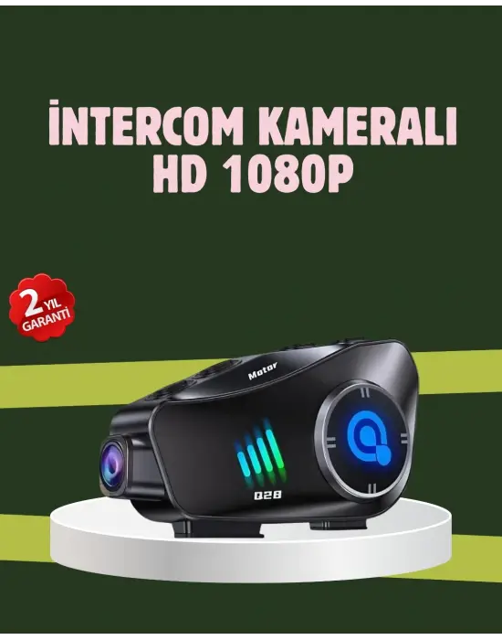 Q28 Full Hd Kameralı Motosiklet Kask Kulaklığı – 45 Saat Müzik, Ipx6 Su Geçirmez