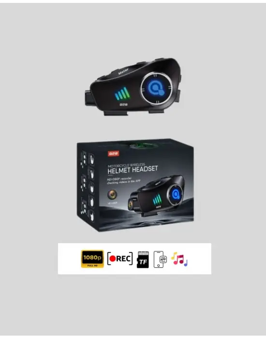 Q28 Kask Kulaklık 1080p Hd Kamera – Bluetooth 5.3, Su Geçirmez, Gürültü Azaltma